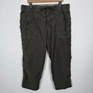 James Perse Surplus Utility Cropped Linen Blend Pant Size 4 XL